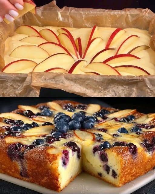 Apple & Blueberry Yogurt Cake