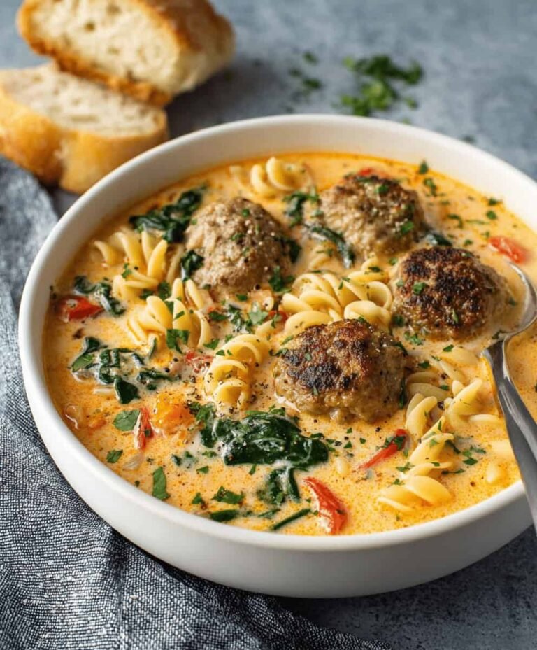 Creamy Italian Meatball Soup